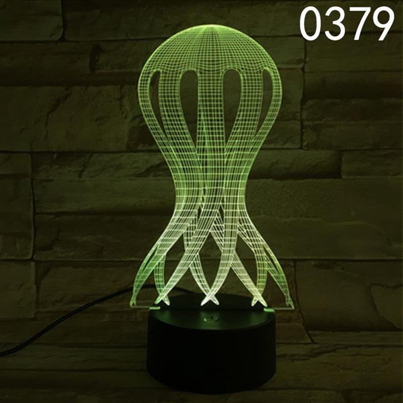 Creative Colorful USB Plug-in Touch 3d Small Night Lamp