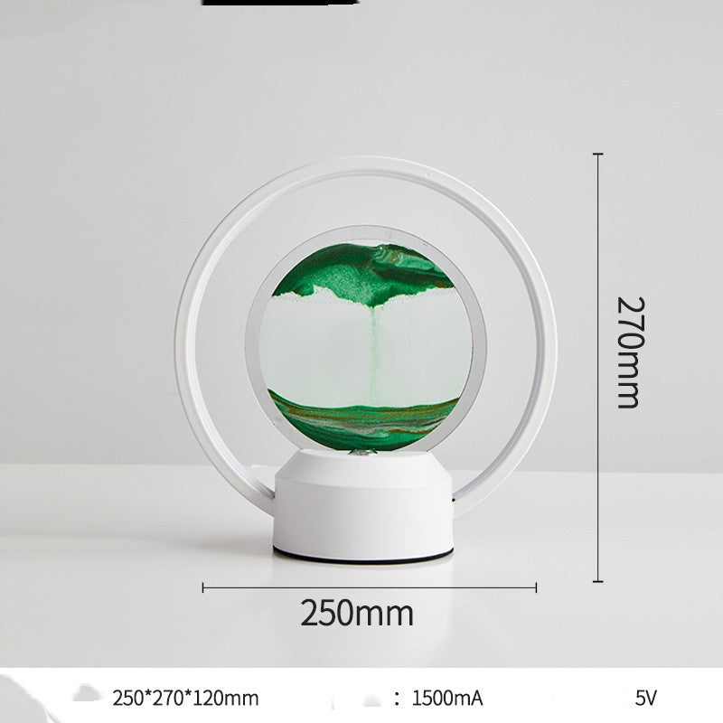 Minimalist Quicksand 3D Intelligent LED Glass Wind Table Lamp