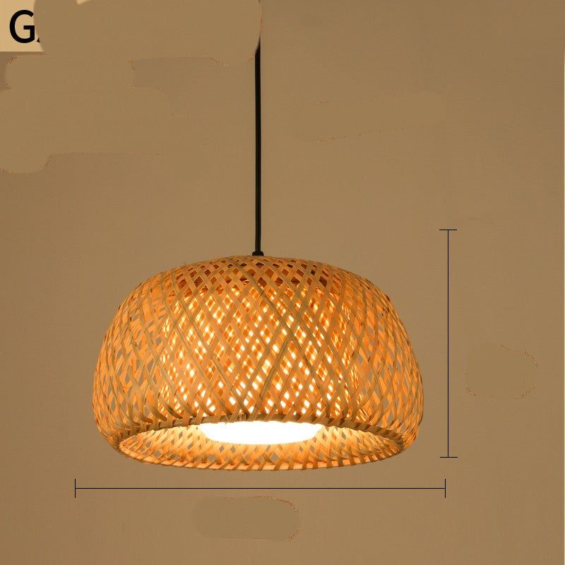 Bamboo Chandelier Chinese Restaurant Hotel Homestay Bedroom Balcony Lantern Rice Lamp