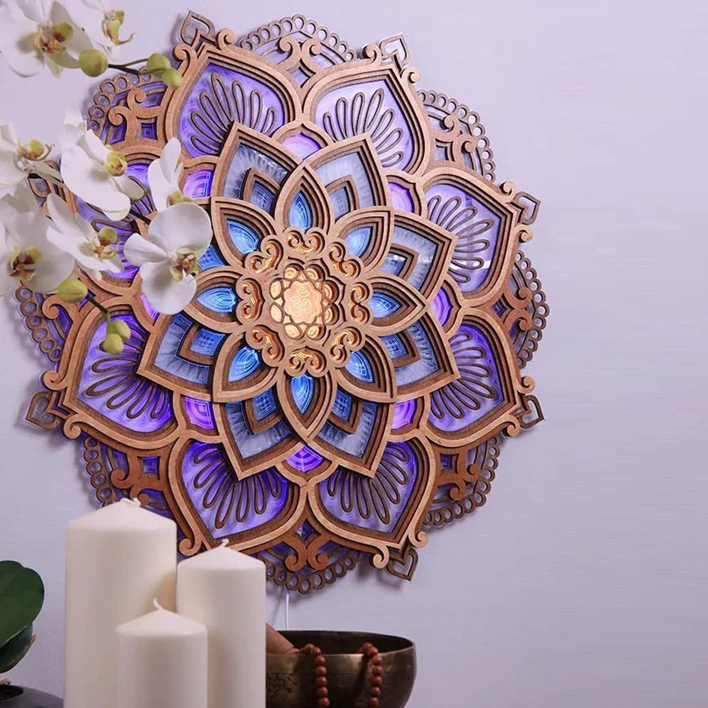 Mandala Yoga Room Night Light LED