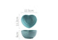 Heart Deco Pastel Ceramic Stone Dinner Plate Set