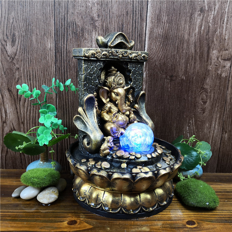 Creative New God Statue Buddha Statue Flowing Water Ornament