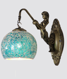 Retro Creative Bedroom Mermaid Wall Lamp