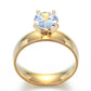 Stainless Steel Zircon Couple Ring Female 18K Gold Titanium Steel Men's Ring | Decor Gifts and More