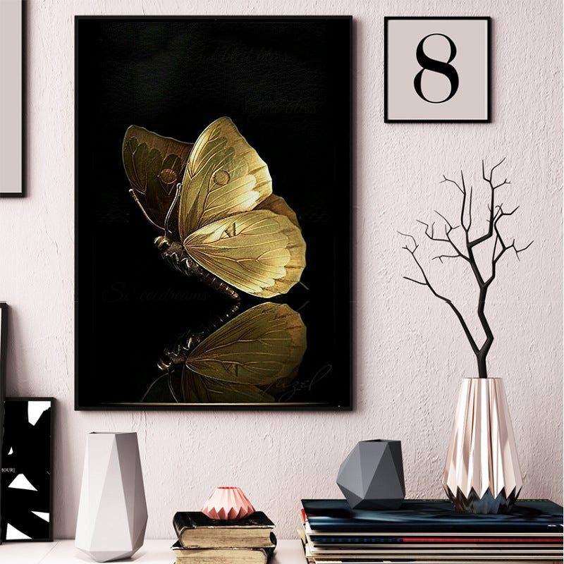 Art Light Luxury Golden Butterfly Home Decoration Mural | Decor Gifts and More