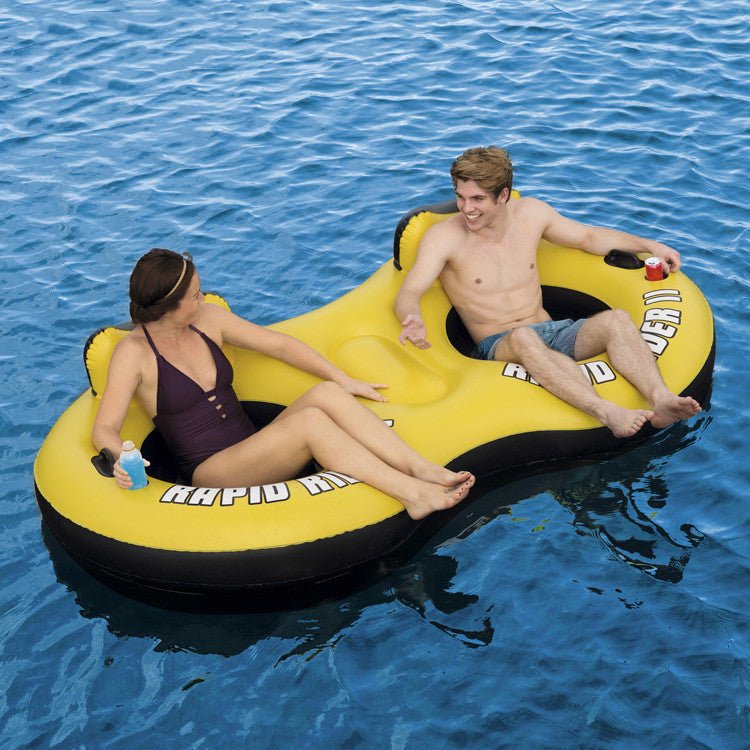 Double Floating Water Inflatable Eight-character Seat Ring Drifting | Decor Gifts and More