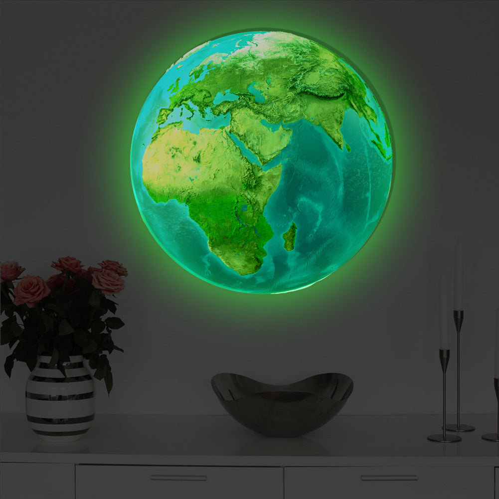 Luminous Wall Stickers 3d 3d Carved Moon Earth Glow Sticker Decorative Stickers | Decor Gifts and More