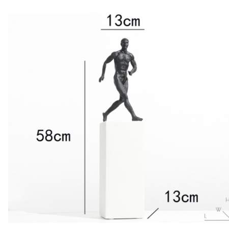 Simple Modern Abstract Athlete Sculpture Ornament | Decor Gifts and More