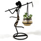 Iron art succulent girl small flower stand | Decor Gifts and More