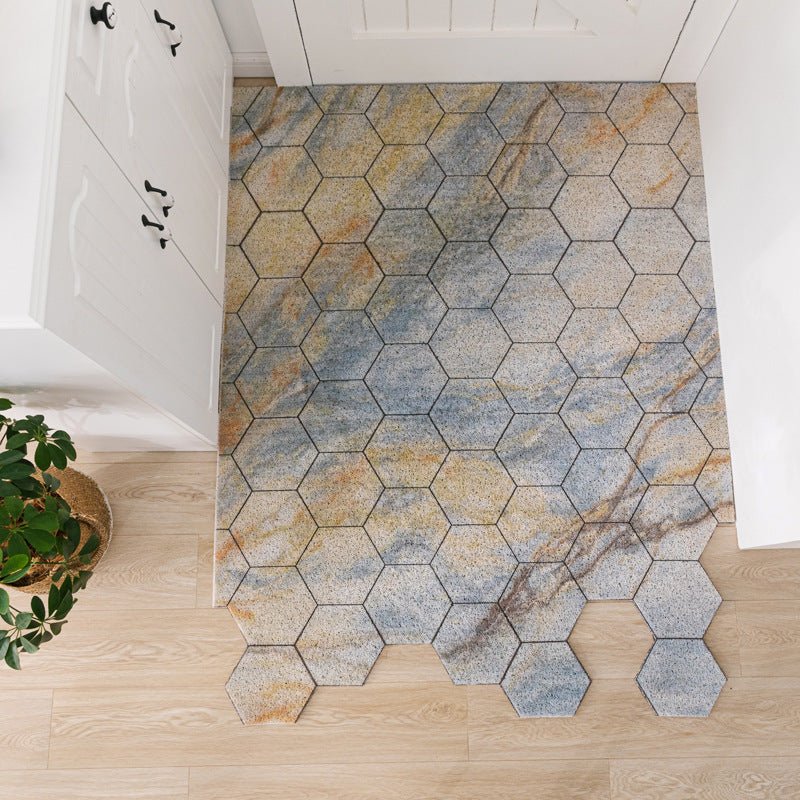 Non-slip Washable Hexagon Printed Custom Cut Doormat Carpet | Decor Gifts and More