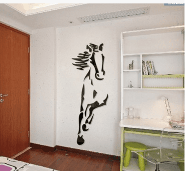 Crystal Wall Sticker Acrylic Wall Decoration Running Horse Waterproof Environment Friendly | Decor Gifts and More