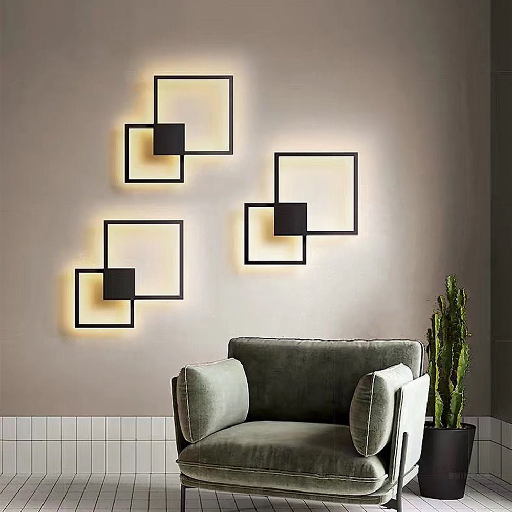 Simple geometric line LED shape wall light | Decor Gifts and More