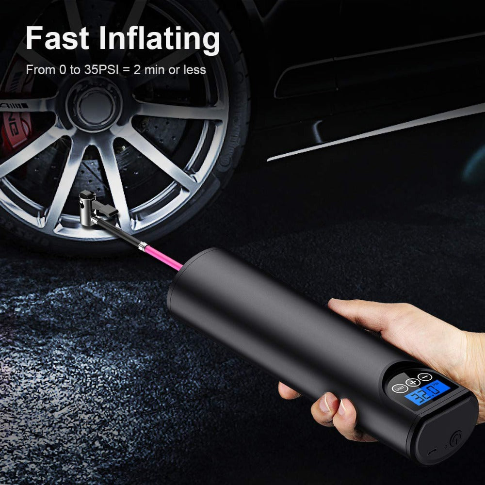 Automobile Tire AirPump Hand Held Multi-functional Intelligent Vehicle Mounted Inflation Mini Portable AirPump | Decor Gifts and More