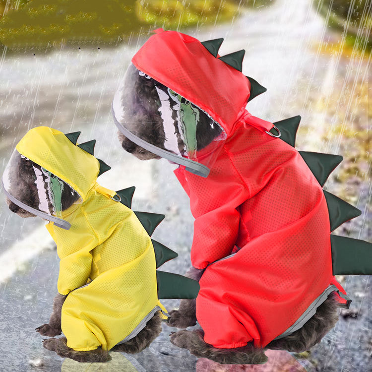 Dog Transparent Dinosaur Four-legged Raincoat | Decor Gifts and More