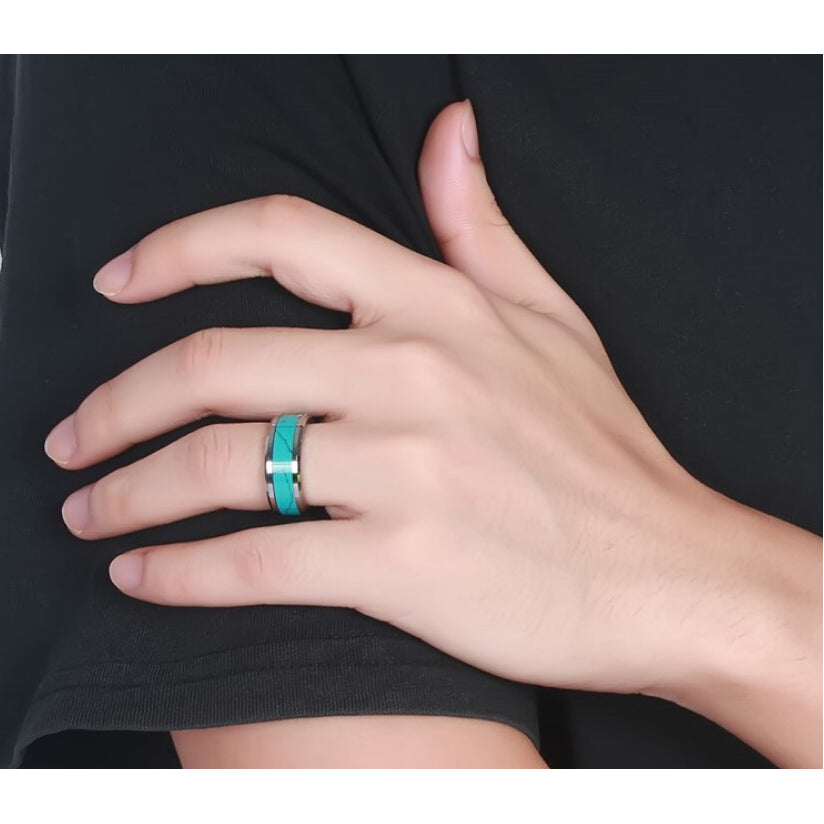 Blue Stone Carbide Ring | Decor Gifts and More