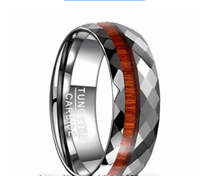 Tungsten steel ring cut flower parquet | Decor Gifts and More