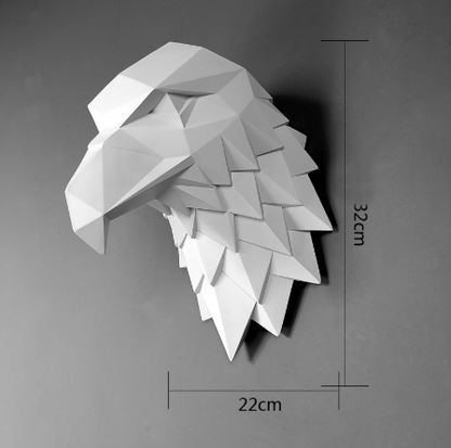 Geometric eagle head wall decoration wall hanging living room TV background wall hanging creative animal head wall decoration