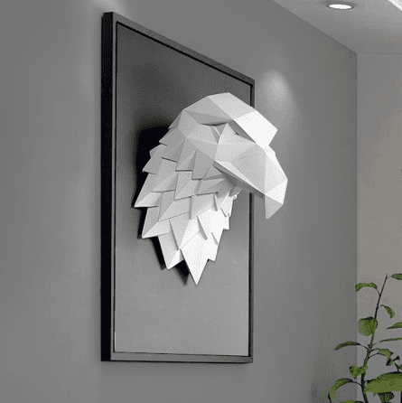 Geometric eagle head wall decoration wall hanging living room TV background wall hanging creative animal head wall decoration | Decor Gifts and More