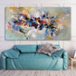 Abstract color painting canvas mural