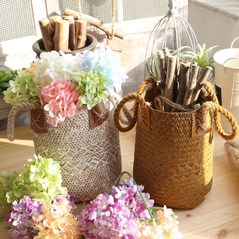 Hand woven basket flower basket basket rattan | Decor Gifts and More