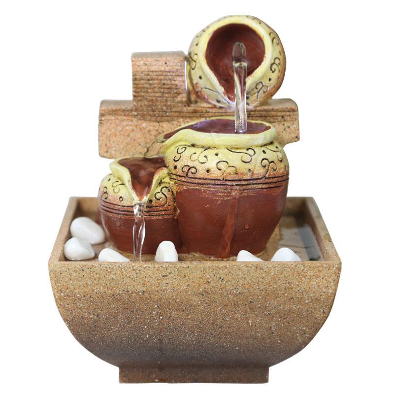 Water Fountain Water View Office Desktop Decoration Home Decoration Feng Shui Humidification Small Ornaments Living Room Decoration | Decor Gifts and More