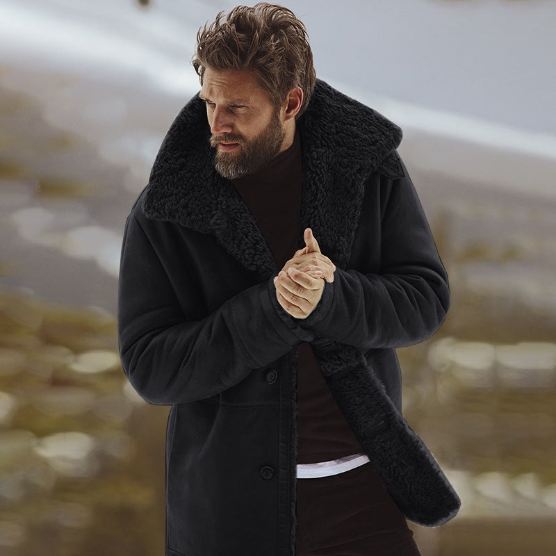 Warm mid-length men's coat | Decor Gifts and More