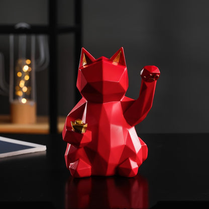 Creative geometric lucky cat ornaments | Decor Gifts and More