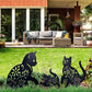 Cat Silhouette Metal Silhouette Art Yard Decoration | Decor Gifts and More