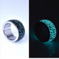 Luminous Explosion Pattern Stainless Steel and Luminous Resin Ring | Decor Gifts and More