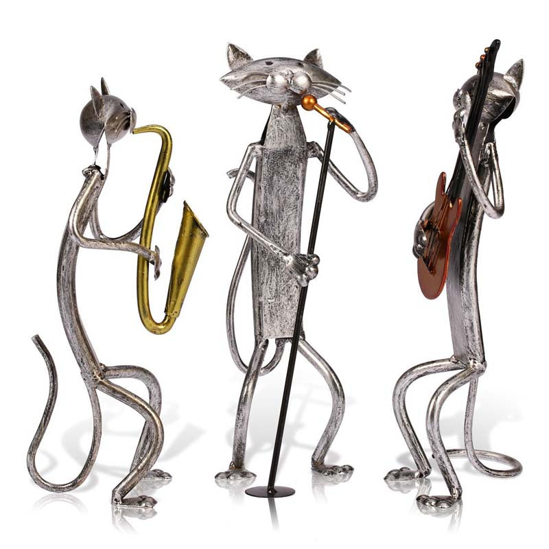 Home Decoration Iron Art Music Cat Artwork | Decor Gifts and More