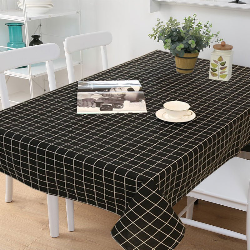 Rectangular Lattice Table Cover Coffee Table Restaurant Waterproof Tablecloth | Decor Gifts and More