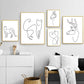 Simple Line Art Decorative Painting Sofa Living Room Background Mural Painting