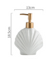 Starfish Shell Shape Ceramic Liquid Soap Dispenser Bathroom Sub-bottling Shower Gel Bottle Hand Sanitizer Container | Decor Gifts and More