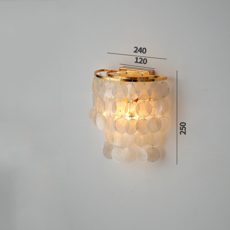 Creative Minimalist Living Room Background Shell Wall Lamp