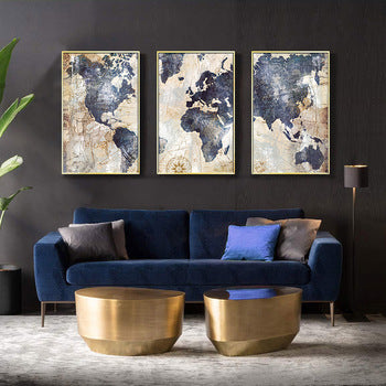 Triptych World Image Mural Painting Canvas Painting Core | Decor Gifts and More