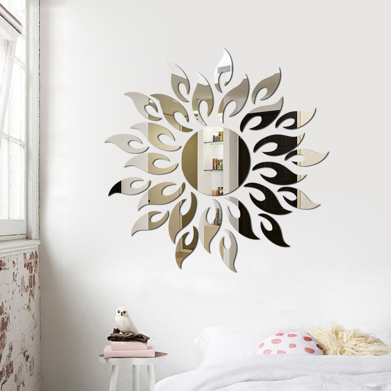 Sun-decorated Mirrored Wall Sticker | Decor Gifts and More