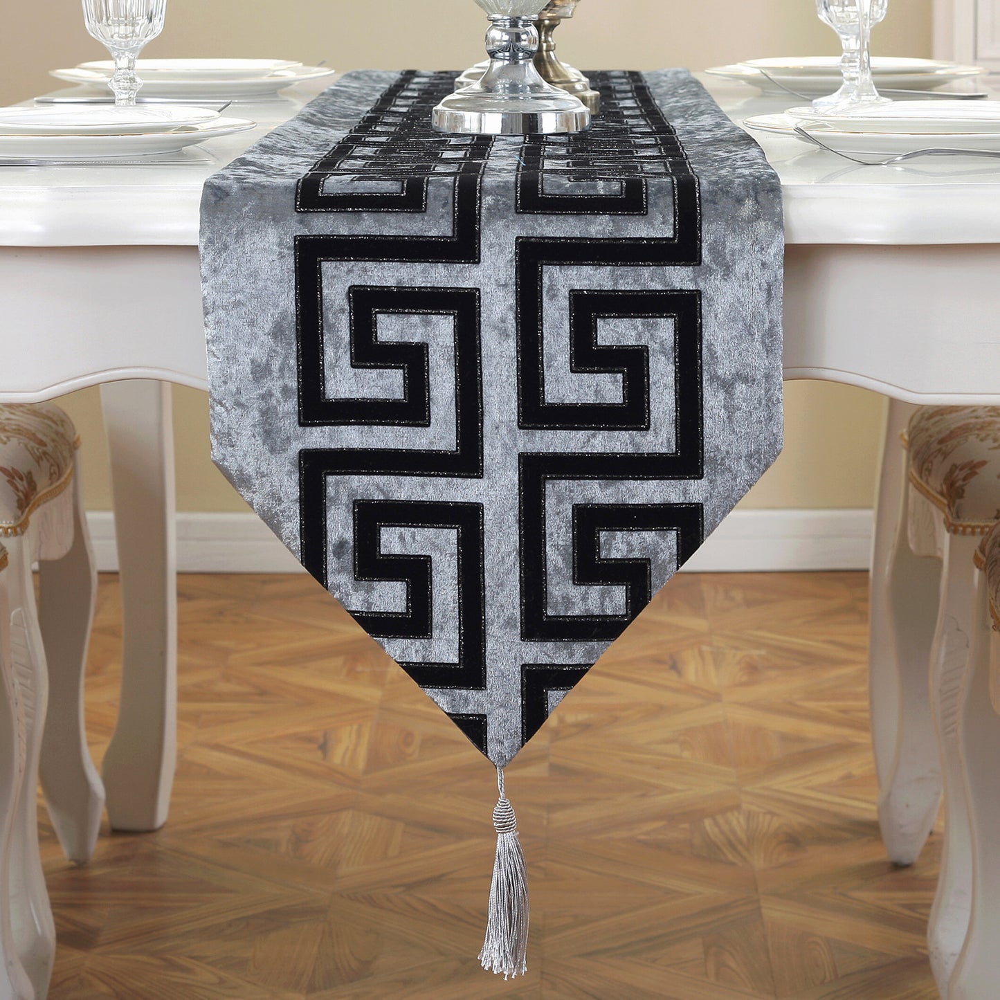 Black And White Coffee Table Cloth Table Runner | Decor Gifts and More