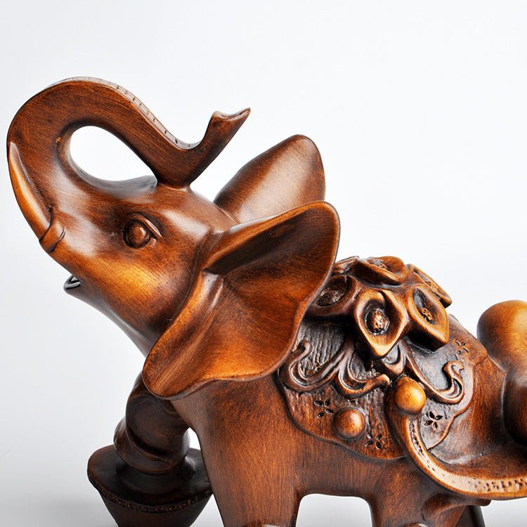 Imitation Wood Elephant Wine Rack Home Furnishings | Decor Gifts and More