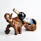 Imitation Wood Elephant Wine Rack Home Furnishings | Decor Gifts and More