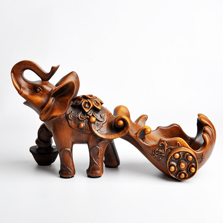 Imitation Wood Elephant Wine Rack Home Furnishings | Decor Gifts and More