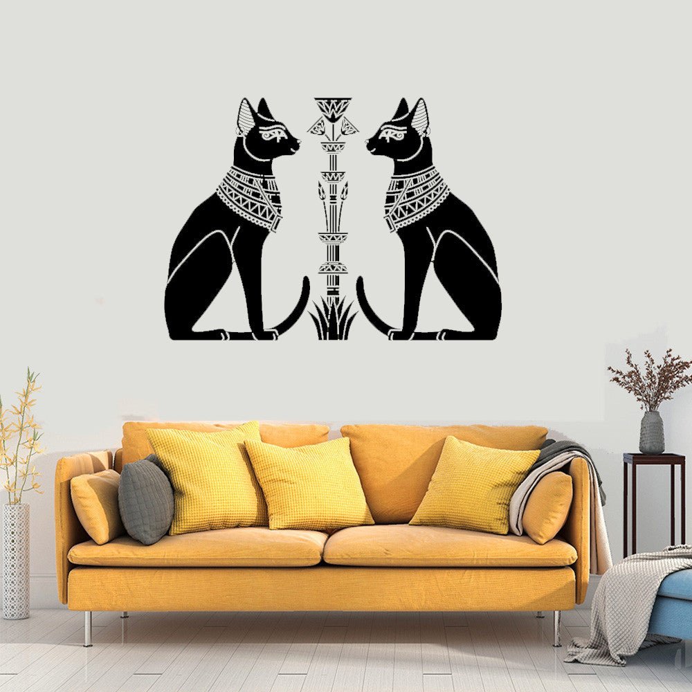 Ancient Egyptian God Egyptian Cat Fence Wall Sticker | Decor Gifts and More