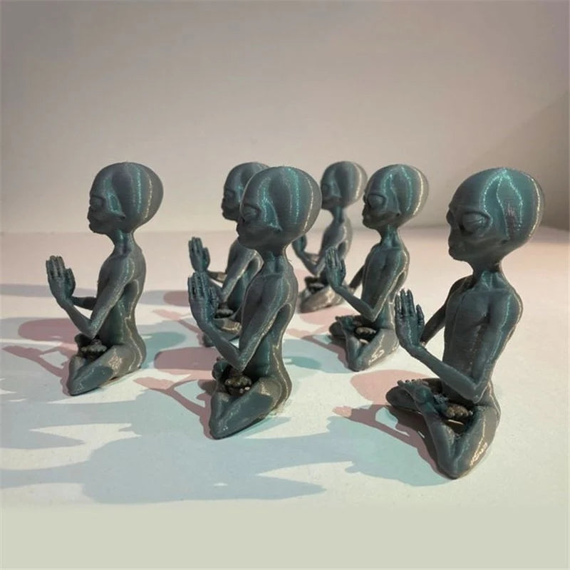 Meditation Alien Resin Ornament Decoration | Decor Gifts and More