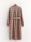 Autumn Large Profile Waist Coat Wool Plaid Long Coat Women | Decor Gifts and More