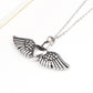 Stainless Steel Perfume Essential Oil Bottle Necklace Accessories Angel Wing Pendant | Decor Gifts and More