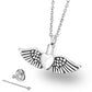 Stainless Steel Perfume Essential Oil Bottle Necklace Accessories Angel Wing Pendant | Decor Gifts and More