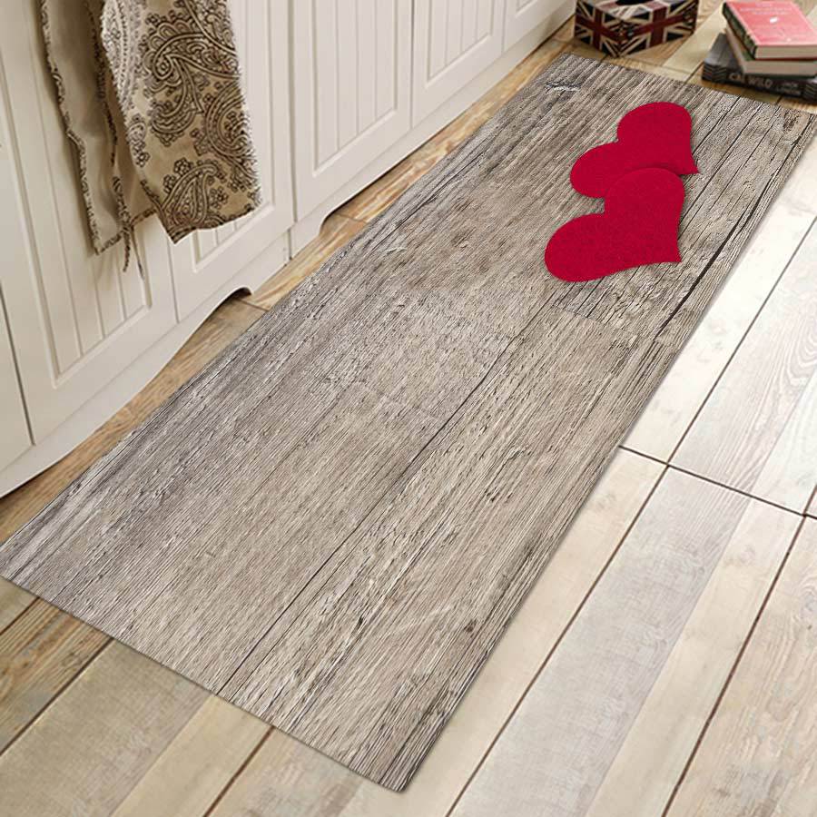 Kitchen Mat Bedroom Living Room Carpet Entrance Doormat Home Hallway Balcony Floor Mat Wood Pattern Bathroom Anti-Slip Long Rug | Decor Gifts and More