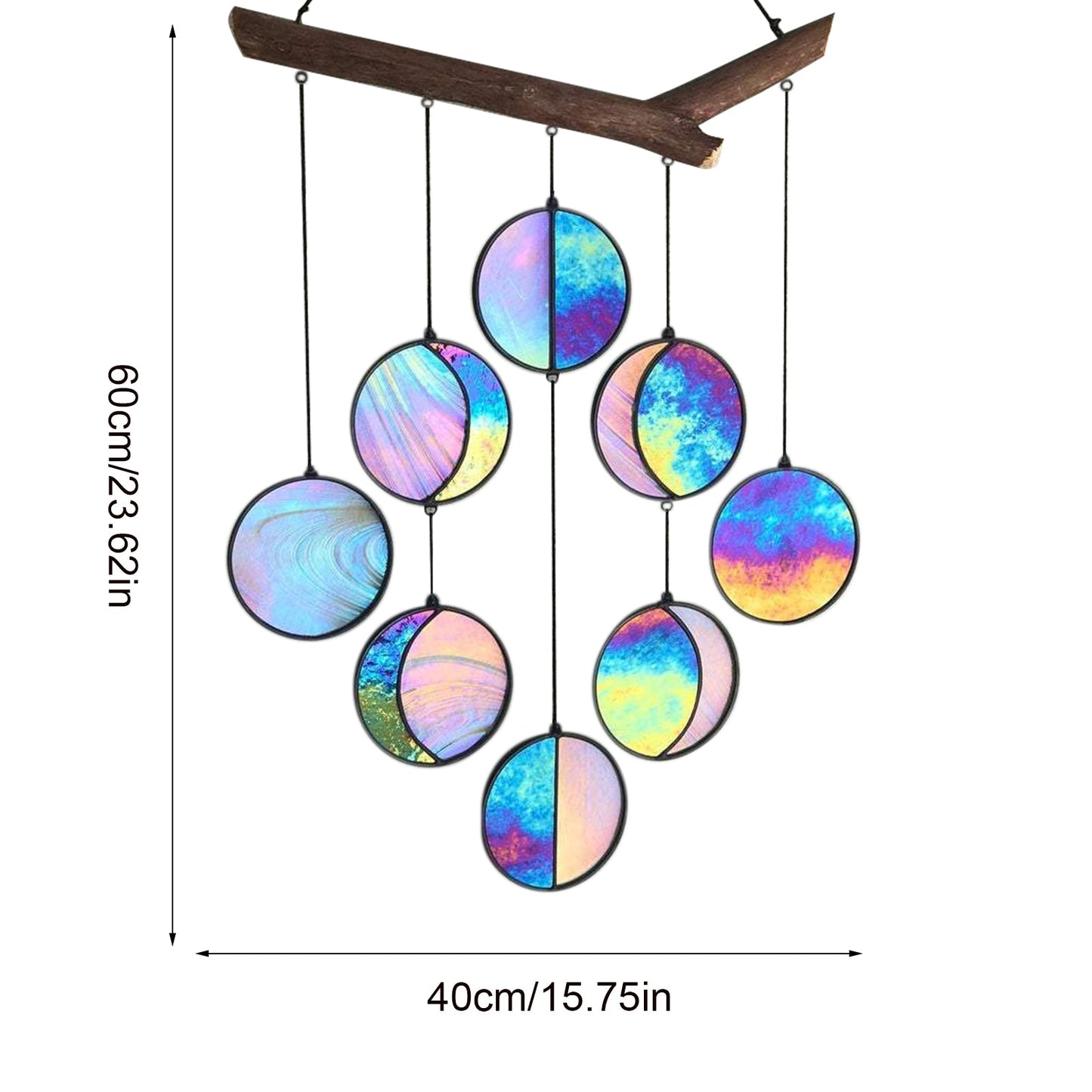 Hanging Ornaments Garland-Decor Mirror Art-Rainbow-Moon-Phase Boho Home Chic | Decor Gifts and More