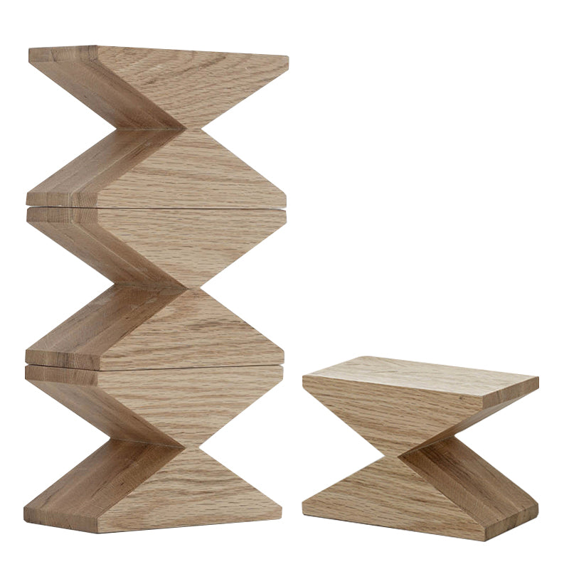 Geometric Modeling Soft Decoration Stackable Solid Wood Ornaments