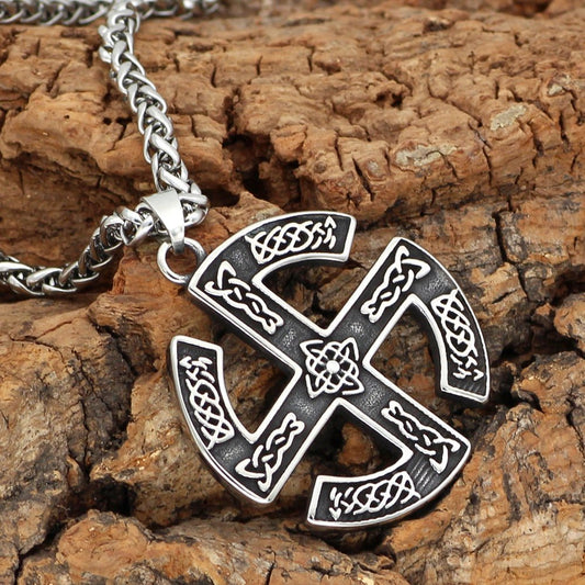 Stainless Steel Viking Jewelry Rune Slav Logo Pendant Domineering Men'S Necklace | Decor Gifts and More