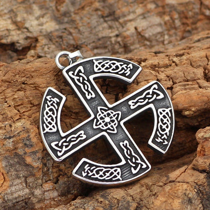 Stainless Steel Viking Jewelry Rune Slav Logo Pendant Domineering Men'S Necklace | Decor Gifts and More